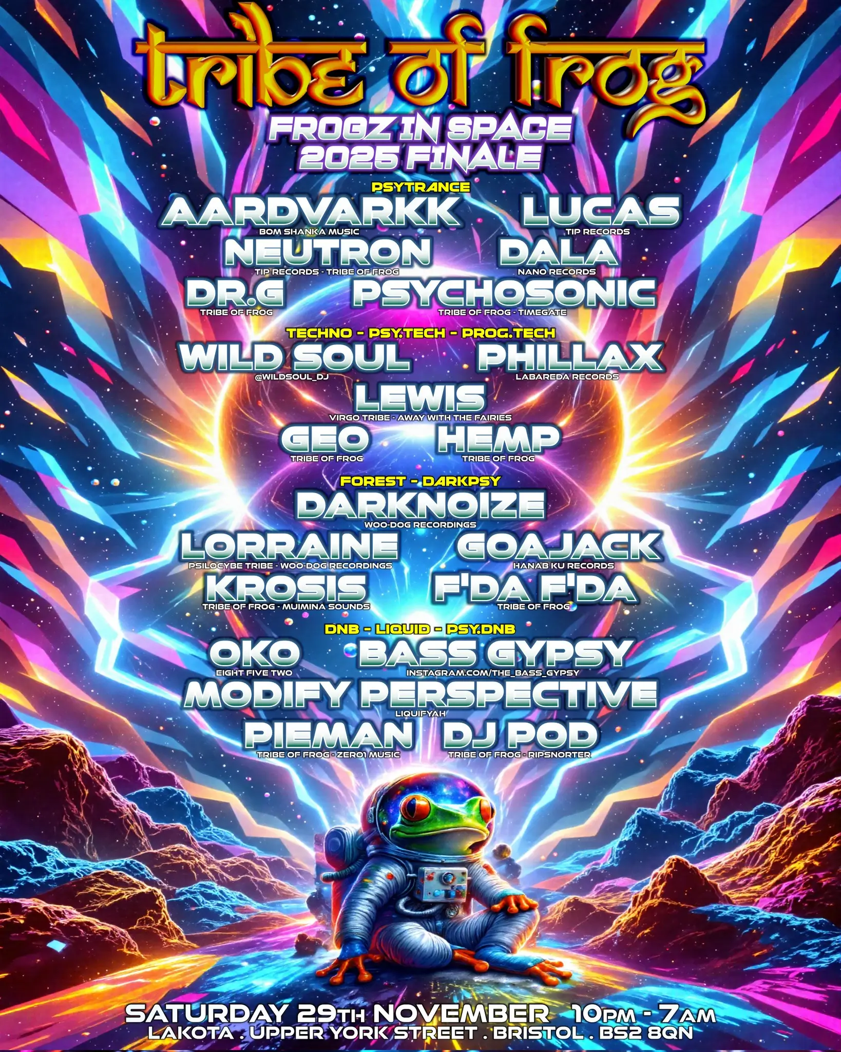Tribe of Frog - November 2025 - Lineup