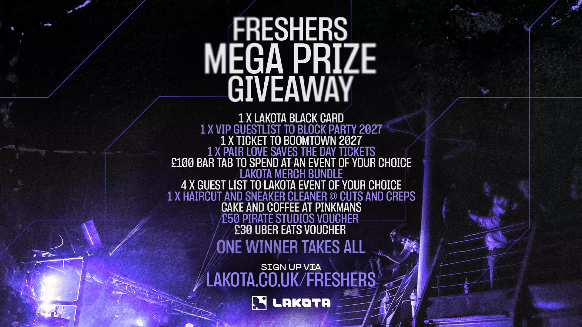Lakota Freshers Golden Ticket giveaway